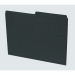 Basics&reg; Coloured Reversible File Folders, Letter, Black, 100/bx