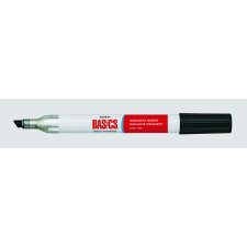 Basics&reg; Permanent Marker, Wedge Tip, Black, 10/bx