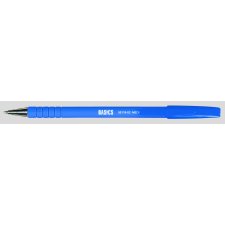 Basics&reg; Rubber Barrel Stick Pen, Medium, Blue, 12/bx