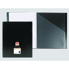 Basics&reg; Classic Coil Notebook, 11" x 8-1/2", Black