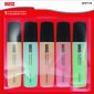 Basics&reg; Flat Highlighters, Chisel Tip, Assorted, 5/pkg