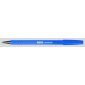 Basics&reg; Rubber Barrel Stick Pen, Medium, Blue, 12/bx