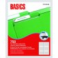 Basics&reg; File Folder Labels, White, 750/pkg