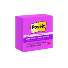 Post-it&reg; Notes Cubes, 3" x 3", Power Pink, 5/pkg