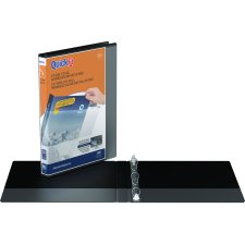 Davis Group QuickFit&reg; View Round Ring Binder, 5/8", Black