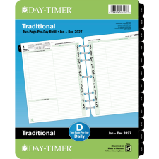 Day-Timer&reg; Daily Refill, Folio Size, 2PPD, English