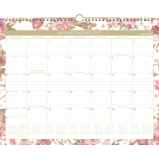 AT-A-GLANCE&reg; Badge Floral Wall Calendar