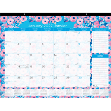 Blueline&reg; Floral Monthly Desk Pad