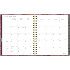 Blueline&reg; Monthly Planner, 11" x 8-1/2", Bilingual, Floral Blush