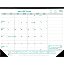 Blueline&reg; Ecologix� Monthly Desk Pad, 22" x 17", Bilingual