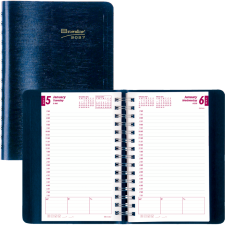 Brownline&reg; Essential Daily Diary, 8" x 5", Blue