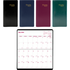 Brownline&reg; Essential Monthly Pocket Planner, 6-1/2" x 3-1/2", English, Assorted Colours
