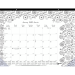 Blueline&reg; DoodlePlan� Colouring Monthly Desk Pad, 22" x 17", Botanica Design