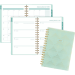 Cambridge&reg; Glimmer Weekly/Monthly Planner, 8-1/2" x 5-1/2", Bilingual, Green/Gold
