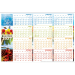 Day-Timer&reg; Reversible Flexible Planner, Seasonal/Horizontal, 24" x 36", Bilingual