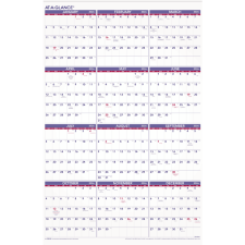 AT-A-GLANCE&reg; Recycled Yearly Wall Calendar, 24" x 36", English