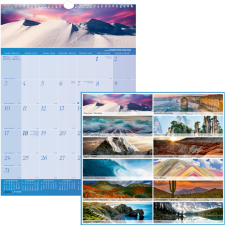 Blueline&reg; Imagine Collection Wall Calendar, 12" x 17", Bilingual