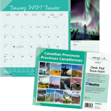 Blueline&reg; Canadian Provinces Desk Pad, 22" x 17", Bilingual