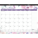 Blueline&reg; Monthly Desk Pad, 22" x 17", Bilingual, Floral Design