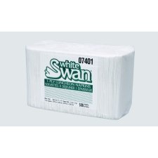 White Swan&reg; 1-Ply Lunch Napkins, White, 500/pkg