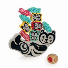 Native Northwest Stacking Blocks Balancing Game, Bear and Cubs