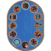 Joy Carpets The Circle Area Rug - 7'8" x 10'9" Oval - Multicolour