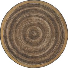 Joy Carpets Feeling Natural Area Rug - 7'7" Round - Walnut