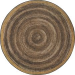 Joy Carpets Feeling Natural Area Rug - 7'7" Round - Walnut