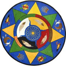 Joy Carpets Spirit of Truth Area Rug - 7'7" Round - Multicolour