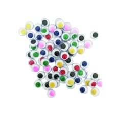 DBLG Wiggly Eyes, 10 mm, Assorted Colours, 100/pkg