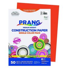 Prang Construction Paper, 9" x 12", Orange 50/pkg