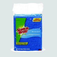 Scotch-Brite&reg; No-Scratch Scrub Sponges, 6/pkg
