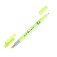 Pentel&reg; Illumina Flex Dual Tip Highlighters, Pastel Yellow, 10/bx